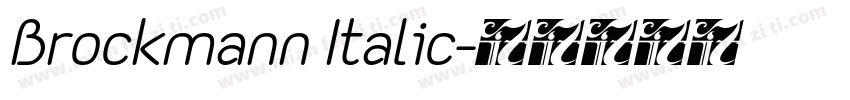 Brockmann Italic字体转换